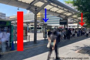 京都駅バス停清水寺方面