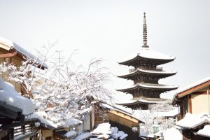2017　雪の京都　八坂の塔