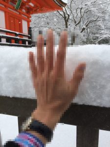 2017年清水寺での積雪