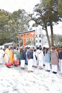 Shinto priests at Kamogamo shrine