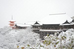 工事前の清水寺・雪景色