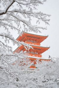 工事前の清水寺・雪景色