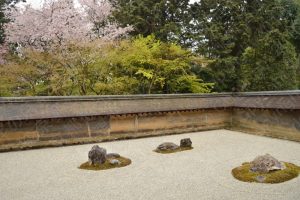 the rock garden of Ryoanji