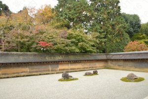 the rock garden of Ryoanji