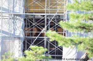 金閣寺の工事2020年10月