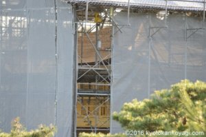金閣寺の工事2020年10月